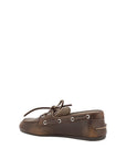 Miu Miu Brown Calf Leather Bos Taurus Slip-On Loafers