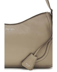 Prada Gray Calf Leather Bos Taurus Shoulder Bag