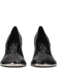 Burberry Black Leather High Heel Pumps