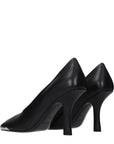 Burberry Black Leather High Heel Pumps