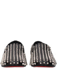 Christian Louboutin Black Leather Slip-On Loafers