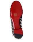 Christian Louboutin Black Leather Slip-On Loafers