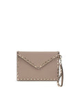Valentino Garavani Beige Calf Leather Bos Taurus Clutch Bag