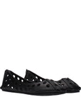 Alaïa Black Leather Ballet Flats