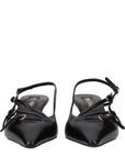 Miu Miu Black Leather High Heel Pumps