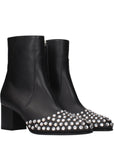 Alaïa Black Leather Ankle Boots
