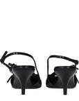 Miu Miu Black Leather High Heel Pumps