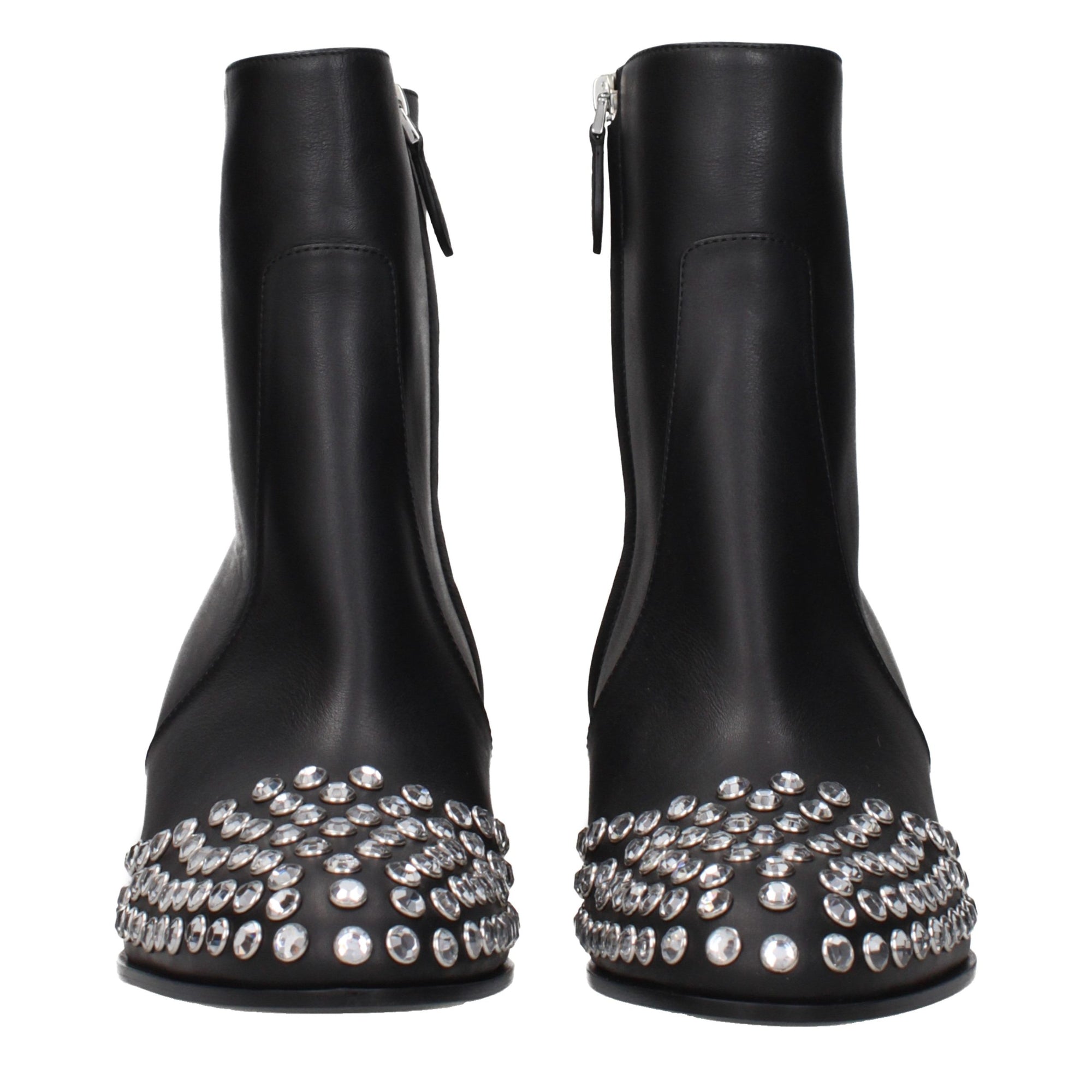 Alaïa Black Leather Ankle Boots