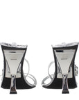 The Attico Gray Leather Stiletto Heel Sandals