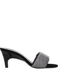 The Attico Black Fabric Stiletto Heel Sandals