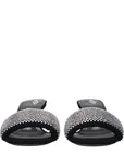 The Attico Black Fabric Stiletto Heel Sandals