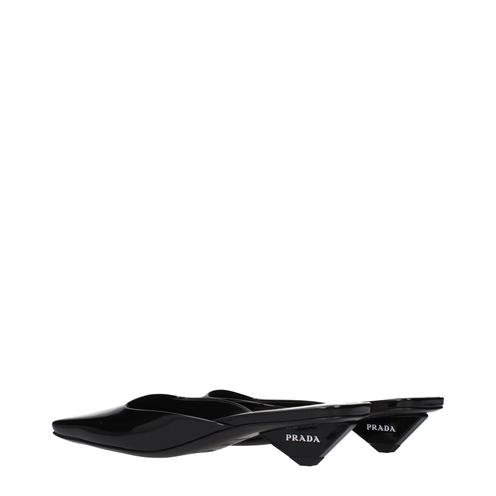 Prada Black Leather Flat Sandals