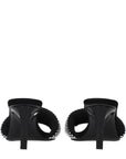 The Attico Black Fabric Stiletto Heel Sandals