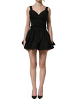 Dolce & Gabbana Black Nylon A-Line Sleeveless Mini Dress