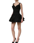 Dolce & Gabbana Black Nylon A-Line Sleeveless Mini Dress
