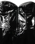 Dolce & Gabbana Black Patent Leather Corset Style Mini Dress
