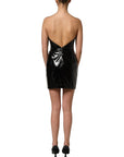 Dolce & Gabbana Black Patent Leather Corset Style Mini Dress