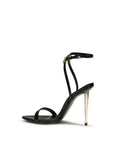 Tom Ford Black Goatskin Stiletto Heel Sandals