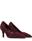 Prada Red Fabric Mid Heel Pumps