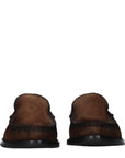 Prada Brown Leather Slip-On Loafers