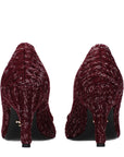 Prada Red Fabric Mid Heel Pumps