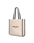 Jimmy Choo Beige Canvas Tote Bag