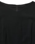 Dolce & Gabbana Black Viscose Short Sleeve A-line Midi Dress