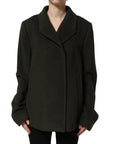 Dolce & Gabbana Dark Green Double Breasted Peacoat Jacket