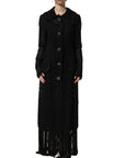 Dolce & Gabbana Black Embellished Guipure Lace Coat Jacket