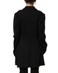 Dolce & Gabbana Black Double Breasted Crepe Blazer Jacket