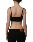 Dolce & Gabbana Red Polyester Satin Bustier Cropped Tank Top