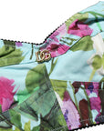 Dolce & Gabbana Multicolor Floral Cropped Bustier Tank Top