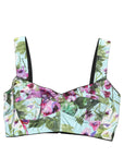 Dolce & Gabbana Multicolor Floral Cropped Bustier Tank Top