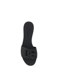 Dolce & Gabbana Black Rubber Flat Sandals