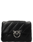 PINKO Black Lamb Leather Crossbody Bag