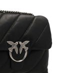 PINKO Black Lamb Leather Crossbody Bag