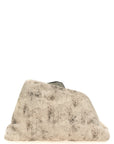The Attico Gray Leather Clutch Bag