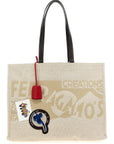 Ferragamo Beige Fabric Tote Bag