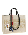 Ferragamo Beige Fabric Tote Bag