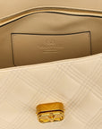 Valentino Garavani White Lamb Leather Shoulder Bag