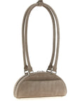 Self-Portrait Gray Lamb Leather Shoulder Bag