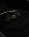 Elisabetta Franchi Black Calfskin Shoulder Bag