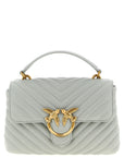 PINKO Gray Lambskin Handbag
