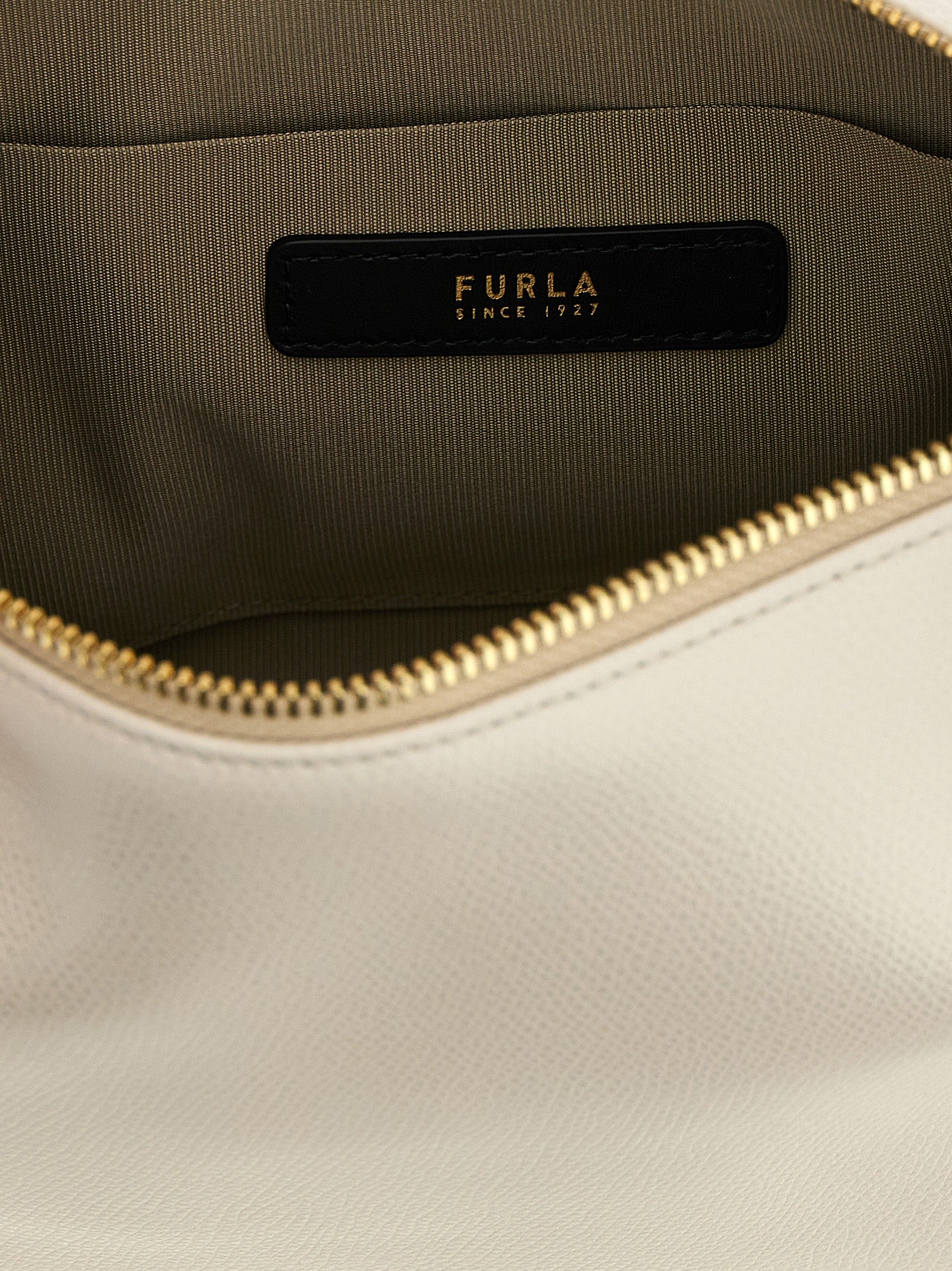 Furla White Calfskin Shoulder Bag