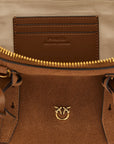 PINKO Brown Cowhide Shoulder Bag