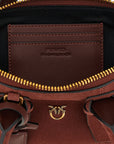 PINKO Bordeaux Cowhide Shoulder Bag
