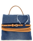 Moschino Blue Cotton Handbag