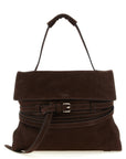 Moschino Brown Calfskin Shoulder Bag