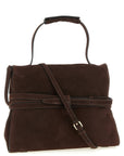 Moschino Brown Calfskin Shoulder Bag