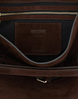 Moschino Brown Calfskin Shoulder Bag